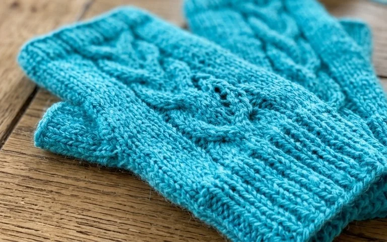 Fancy Fingerless Gloves Free Knitting Pattern - Knitting Pattern